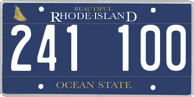 RI license plate 241100