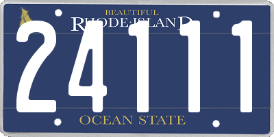 RI license plate 24111