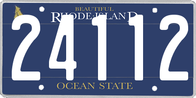 RI license plate 24112