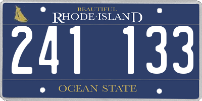 RI license plate 241133
