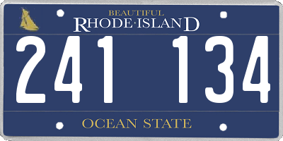 RI license plate 241134