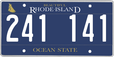 RI license plate 241141