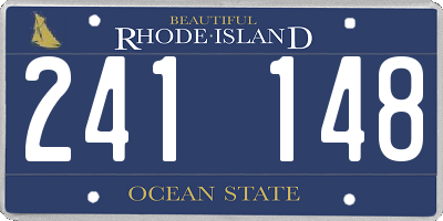 RI license plate 241148