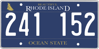 RI license plate 241152