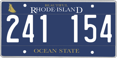 RI license plate 241154
