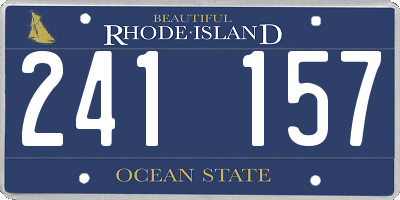 RI license plate 241157