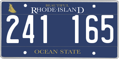 RI license plate 241165