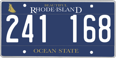 RI license plate 241168