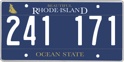 RI license plate 241171