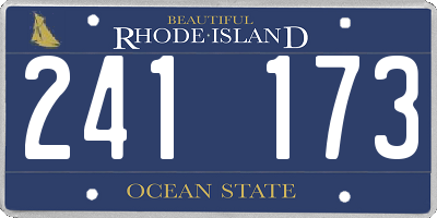 RI license plate 241173