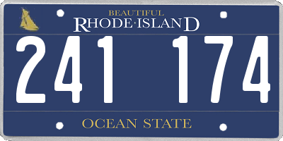 RI license plate 241174