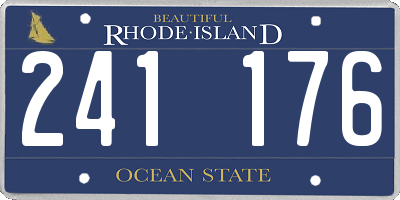 RI license plate 241176