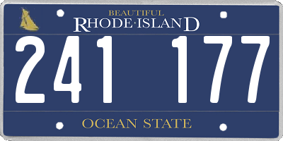 RI license plate 241177