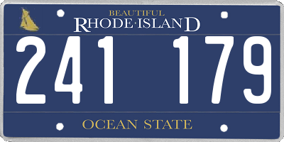 RI license plate 241179