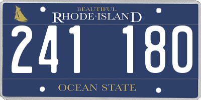 RI license plate 241180