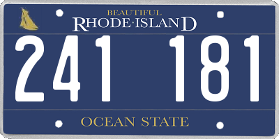RI license plate 241181