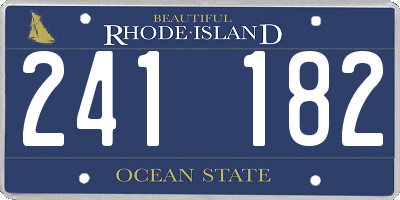 RI license plate 241182