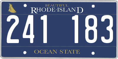 RI license plate 241183