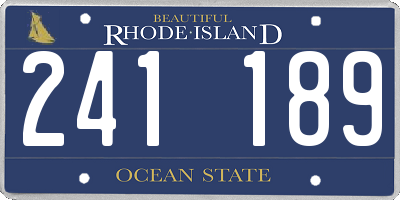RI license plate 241189