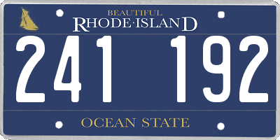 RI license plate 241192