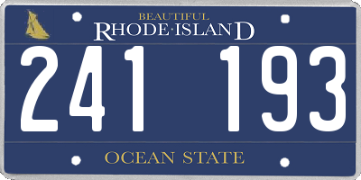 RI license plate 241193