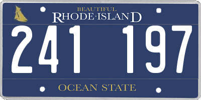 RI license plate 241197