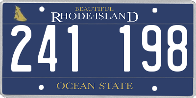 RI license plate 241198