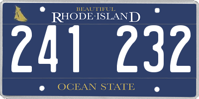 RI license plate 241232