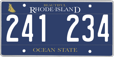 RI license plate 241234