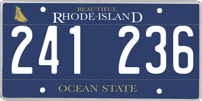 RI license plate 241236