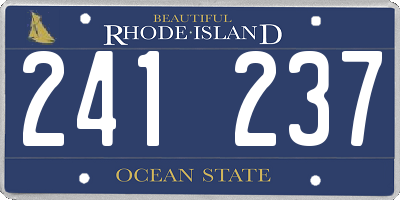 RI license plate 241237