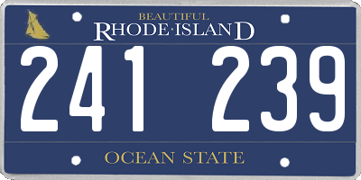 RI license plate 241239