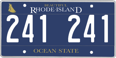 RI license plate 241241