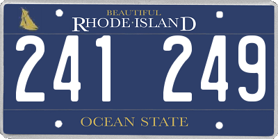 RI license plate 241249