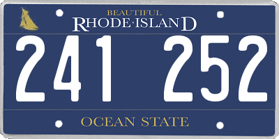 RI license plate 241252