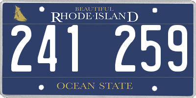RI license plate 241259