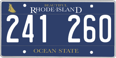 RI license plate 241260