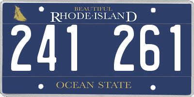 RI license plate 241261