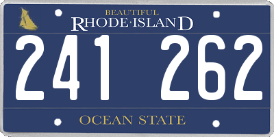 RI license plate 241262