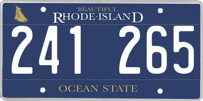 RI license plate 241265