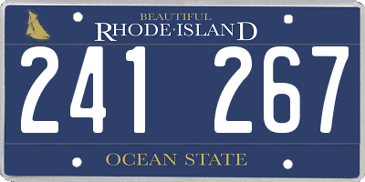 RI license plate 241267