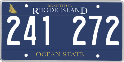 RI license plate 241272
