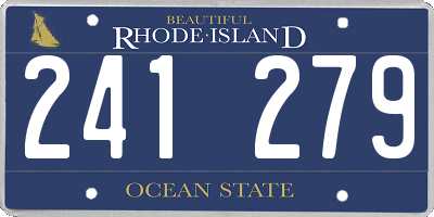 RI license plate 241279