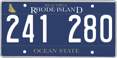 RI license plate 241280