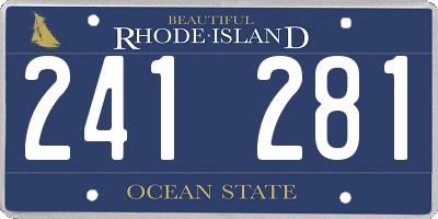 RI license plate 241281