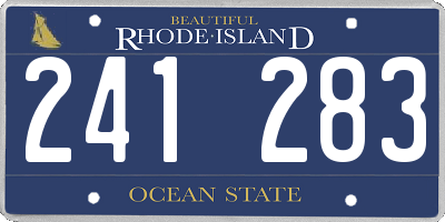 RI license plate 241283