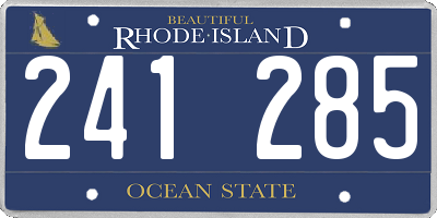 RI license plate 241285
