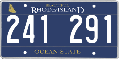 RI license plate 241291