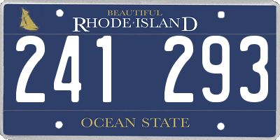 RI license plate 241293