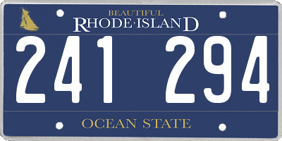 RI license plate 241294